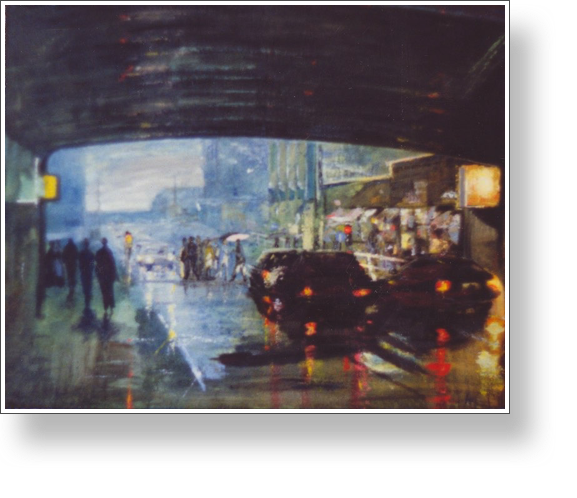 Bahnhof Friedrichstraße
Öl/Leinwand
120 x 140 cm, 1992 Bahnhof Friedrichstraße
Öl/Leinwand
120 x 140 cm, 1992