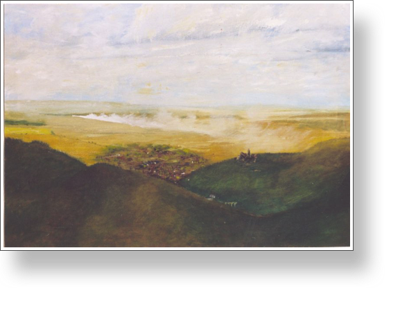 Wernigerode
Öl/Leinwand,
80 x 100 cm, 1991 Wernigerode
Öl/Leinwand,
80 x 100 cm, 1991