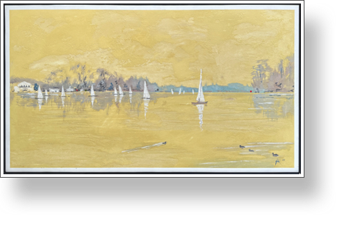 Zeuthener See 1
Fresko - Malerei
80 x 140 cm, 2024