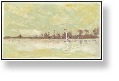 Zeuthener See 2
Fresko - Malerei
80 x 140 cm, 2024